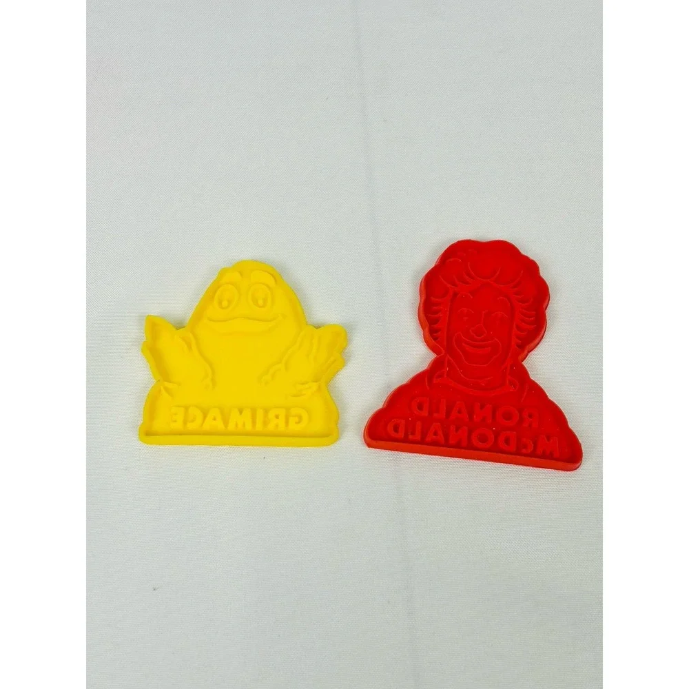 Vintage 1980 McDonald’s Plastic Cookie Cutters – Ronald McDonald & Grimace